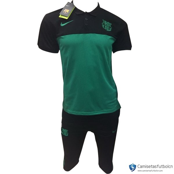 Polo Barcelona Conjunto Completo 2017-18 Verde Negro